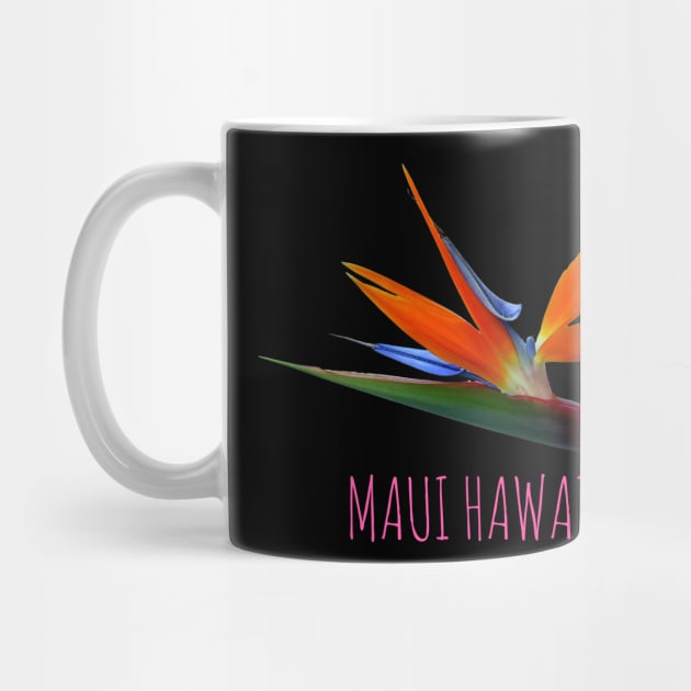 Bird of paradise tropical flower Maui Hawaii by Coreoceanart